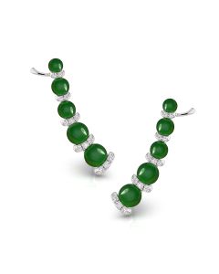 Emerald Love Designer Diamond Earrings