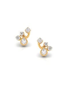 Alluring Diva Gold Diamond Studs