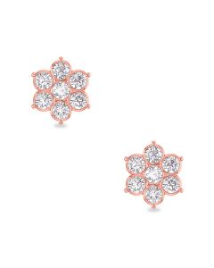 Floral And Glow Diamond Studs