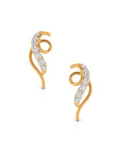 Luminous Spiral Diamond Earrings