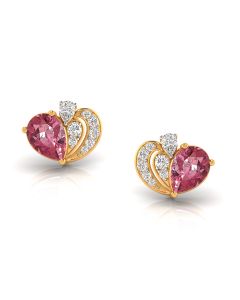 Wine Glow Diamond Studs