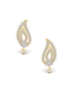 Glossy Paisleys Diamond Earrings