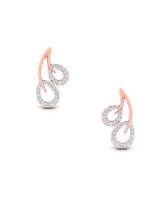 Catchy Rose Gold Diamond Studs