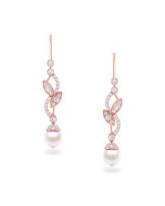 Pearl Drop Diamond Earrings