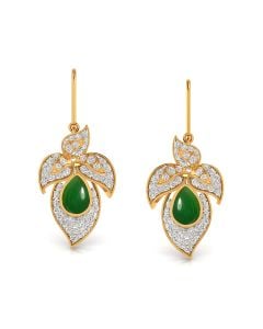 Lavish Emerald Drop Diamond Earrings