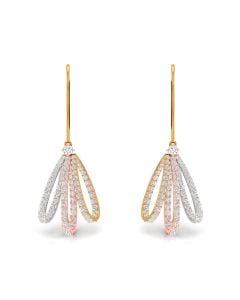 Diamond Bunch Drop Earrings