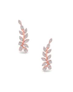 Sparkling Fern Aura Diamond Earrings