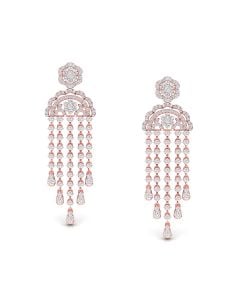 Contemporary Love Chandelier Diamond Earrings