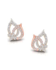 Two Tone Diamond Earrings