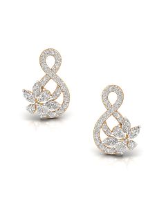 Marquise Floral Diamond Earring