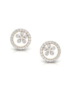 Charming Floral Halo Earrings