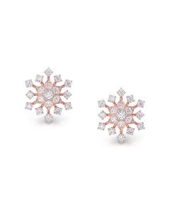 Scintillating Diamond Flower Diamond Studs