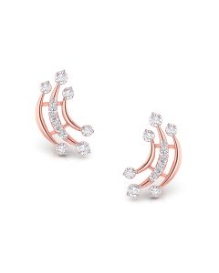 Stylish Rose Gold Diamond Studs