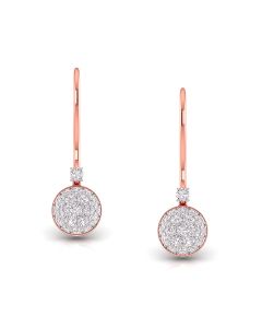 Circular Drop Diamond Earrings