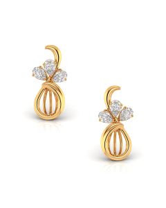 Elegant Floral Beauty Diamond Earrings