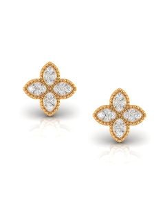 Brilliant Flower Diamond Earrings