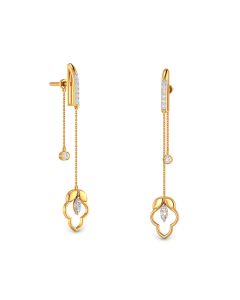 Latest Designer Floral Diamond Earrings