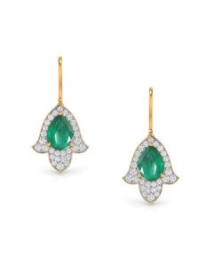 Striking Diamond Emerald Earrings