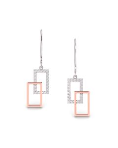 Twin Rectangles Drop Earrings