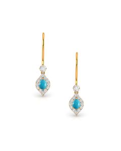 Turquoise Charm Drop Earrings