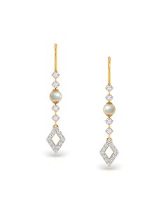 Elegant droplet diamond earrings