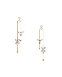 Graceful Gold Diamond Earrings