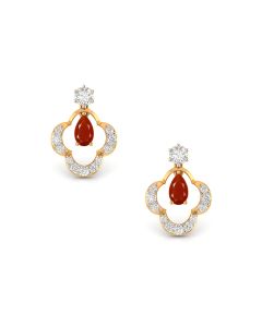 Glittering Rudy Drop Diamond Earrings