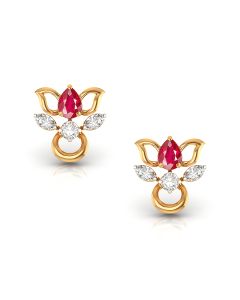 Elegant Ruby Stud Earrings