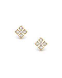 Elegant Geometric Charm Studs