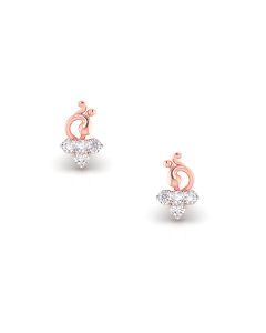 Tri-Petal Diamond Earrings