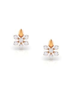 Luminous Floral Charm Diamond Earrings