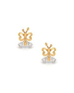 Elegant Butterfly Diamond Studs