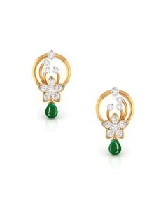 Scintillating Emerald Drop Earrings