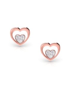 Charming Heart Diamond Earrings
