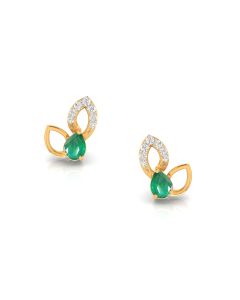 Emerald Charm Stud Earrings