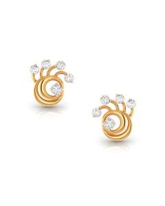 Radiant Spiral Stud Earrings