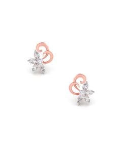 Floral Radiance Diamond Stud Earrings