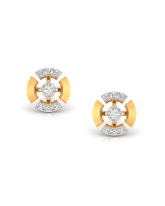 Radiant Circle Diamond Studs