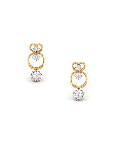 Elegant Droplet Diamond Stud Earrings