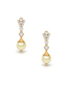 Glittering Pearl Drop Earrings