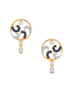 Sapphire Charm Drop Earrings