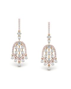 Stunning Diamond Rose Earrings