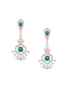 Grand Emerald Love Diamond Earrings