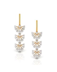 Triple Flower Diamond Earrings