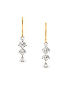 Contemporary Diamond Drop Earrings