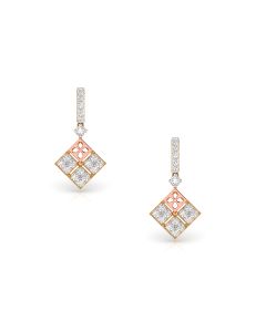 Four Square Drop Earrings