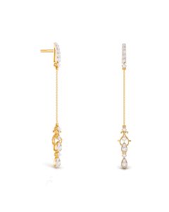 Lovely Rose Gold Diamond Earrings