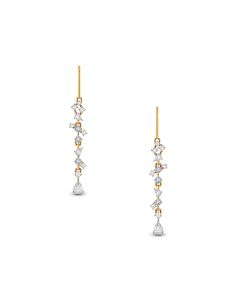 Contemporary Love Diamond Drop Earrings