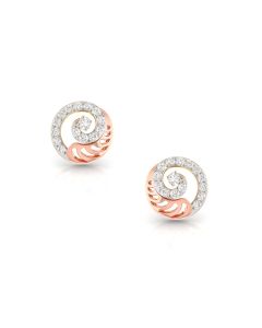 Glossy Swirl Diamond Earrings