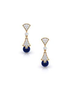 Sapphire Charm Diamond Earrings